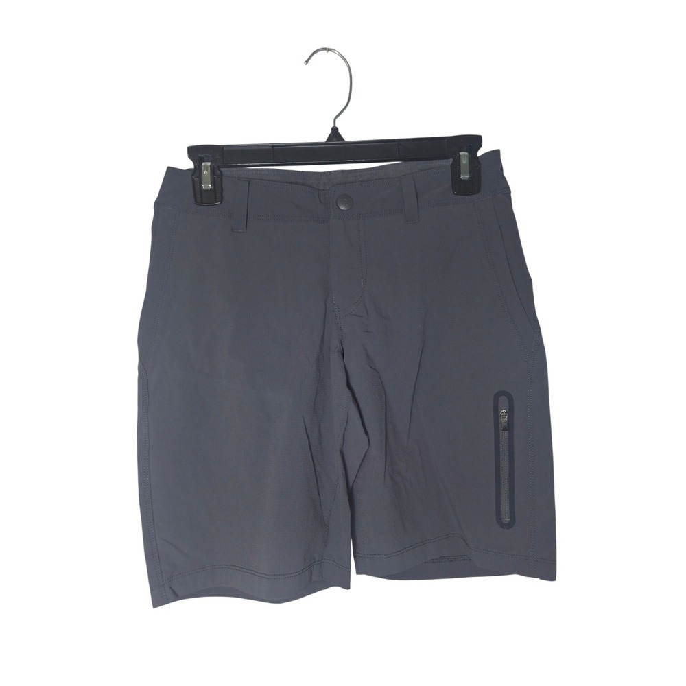 REI Co-op Womens Gray Hiking Shorts Size 0 Stretch Nylon Utility Zip Pocket